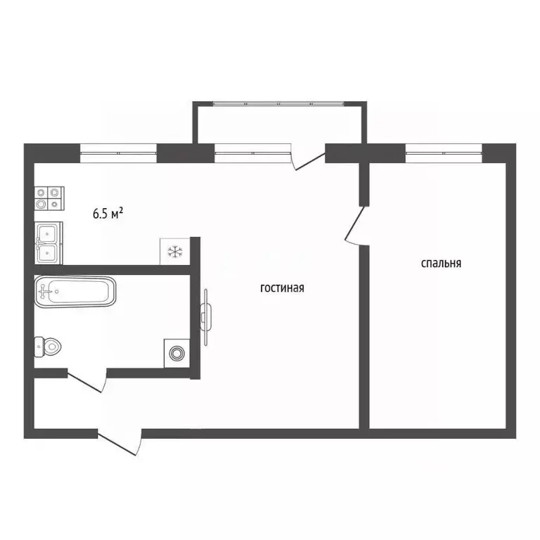 2-к кв. Мордовия, Саранск Дачный пер., 4 (43.2 м) - Фото 2