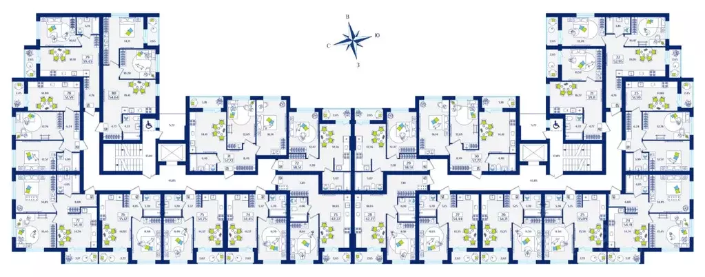 1-к кв. Калининградская область, Зеленоградск  (42.27 м) - Фото 2