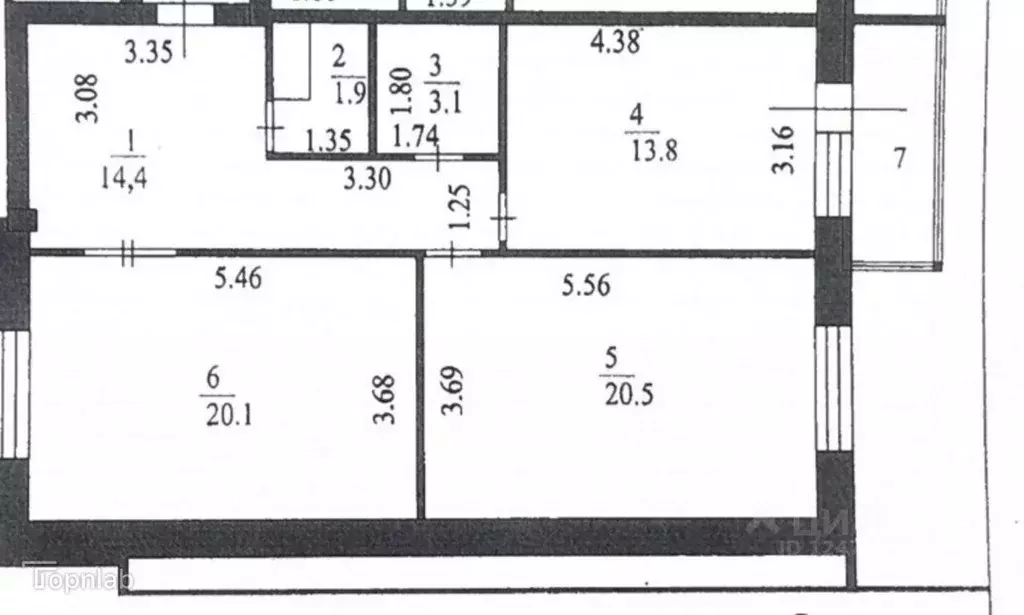 2-к кв. Ленинградская область, Тосно г. Тосненский район, Тосненское ... - Фото 2