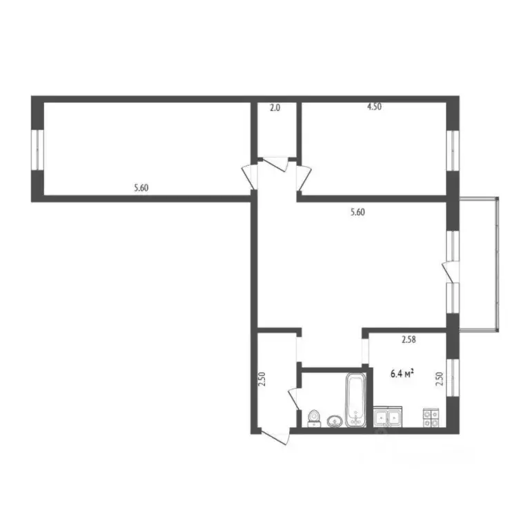 3-к кв. Тюменская область, Тюмень ул. Парфенова, 36 (58.8 м) - Фото 2
