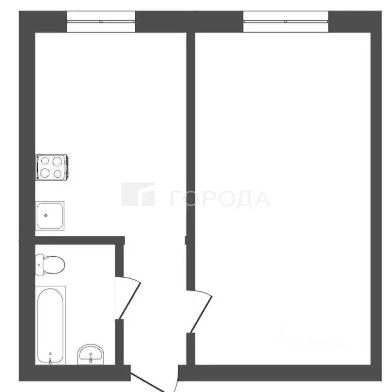 1-к кв. Кемеровская область, Новокузнецк просп. Н.С. Ермакова, 36 ... - Фото 2