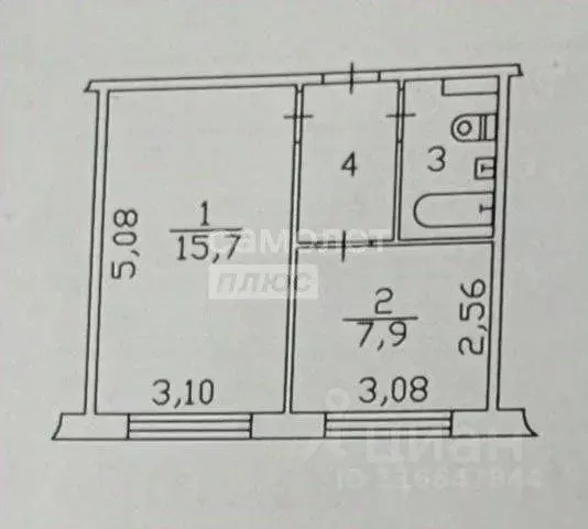 2-к кв. Ханты-Мансийский АО, Сургут ул. Маяковского, 27/1 (30.5 м) - Фото 1
