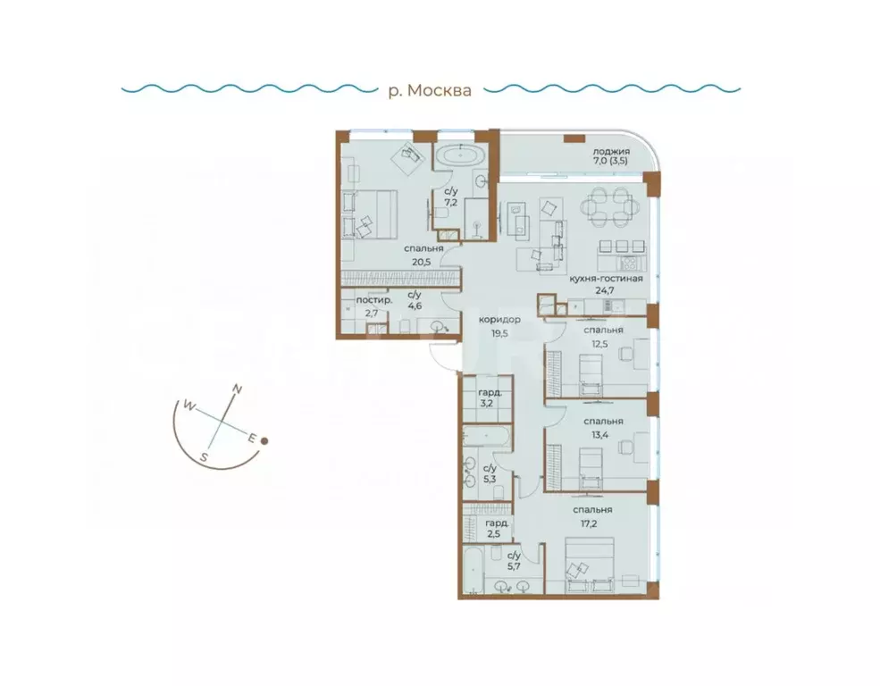 4-к кв. Москва ул. Нижние Мневники, 7 (142.5 м) - Фото 2