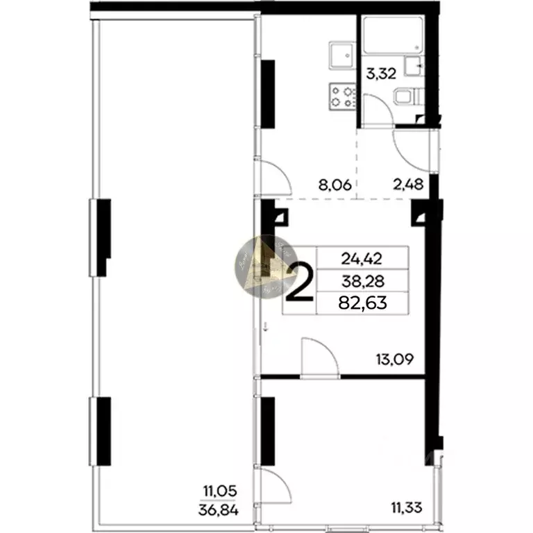 2-к кв. Крым, Алушта муниципальный округ, пос. Семидворье пер. ... - Фото 2