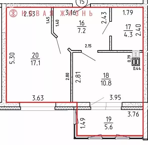 1-комнатная квартира: Самара, 4-й проезд, 8А (45 м) - Фото 1
