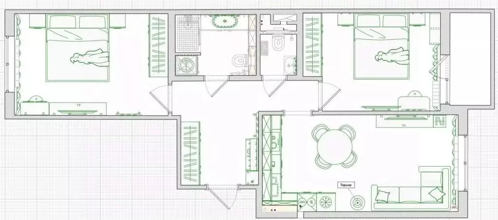 2-к кв. Санкт-Петербург Большой Сампсониевский просп., 70к3 (68.0 м) - Фото 2