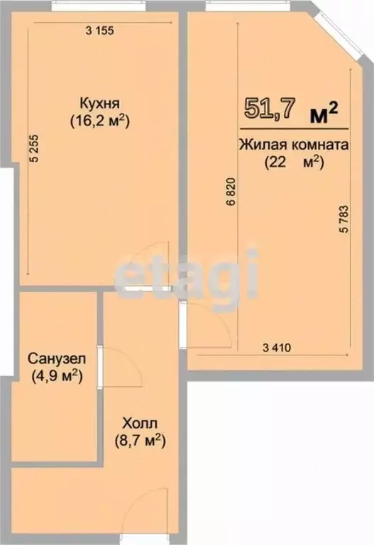 1-к кв. Татарстан, Пестречинский район, Богородское с/пос, д. Куюки, ... - Фото 1