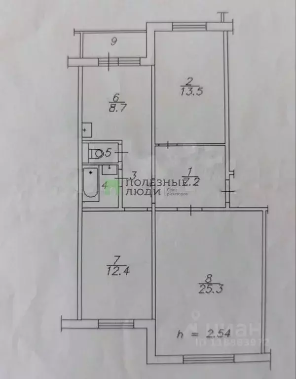 3-к кв. Красноярский край, Красноярск Фруктовая ул., 3 (74.0 м) - Фото 2