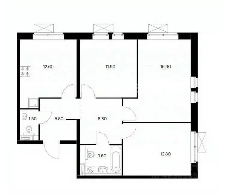 3-к кв. Москва Ильменский проезд, 17к2 (71.7 м) - Фото 2