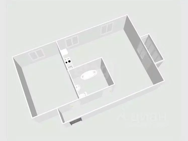 2-к кв. Сахалинская область, Холмск Молодежная ул., 11 (40.6 м) - Фото 2