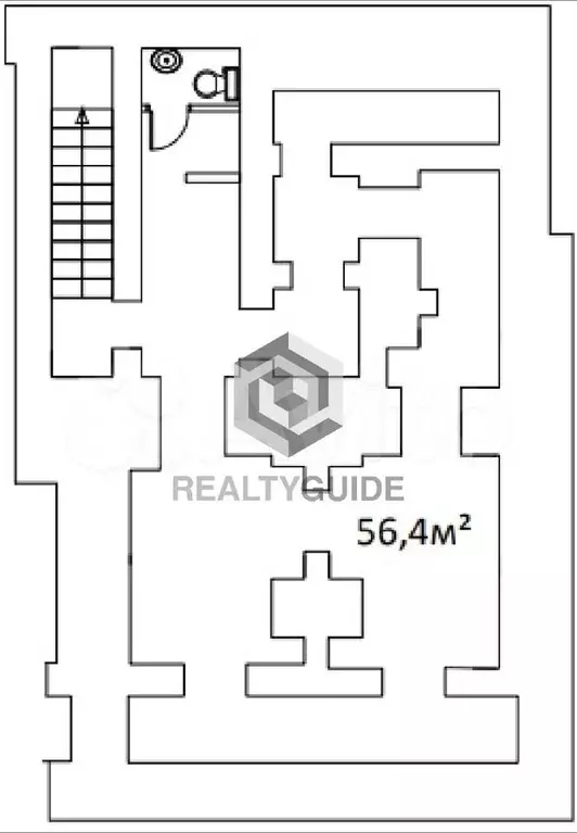 56 м2 Жилой дом  Тверская, 15  B - Фото 1