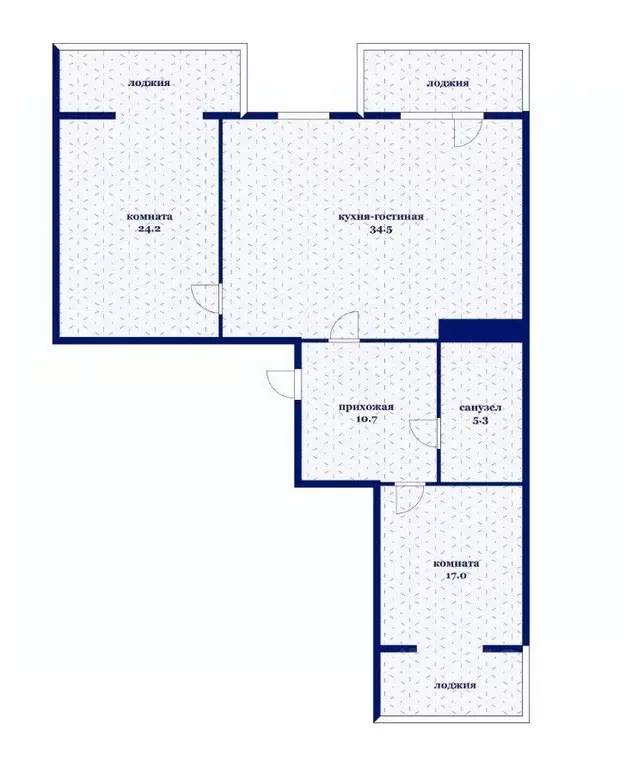 3-к кв. Краснодарский край, Краснодар ул. Имени Симиренко, 71к1 (91.7 ... - Фото 1