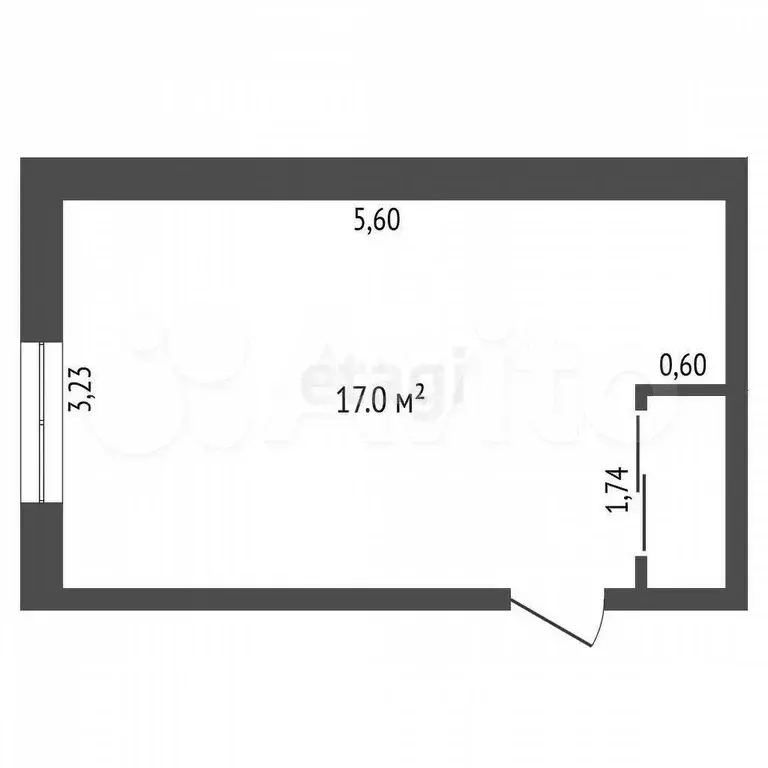 Квартира-студия, 18 м, 5/5 эт. - Фото 0