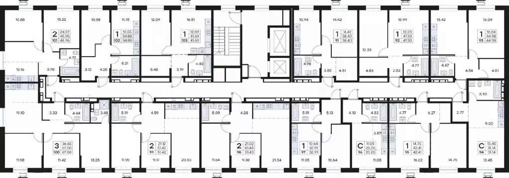2-к кв. Приморский край, Владивосток Клуб 25 жилой комплекс, 1 (45.95 ... - Фото 2