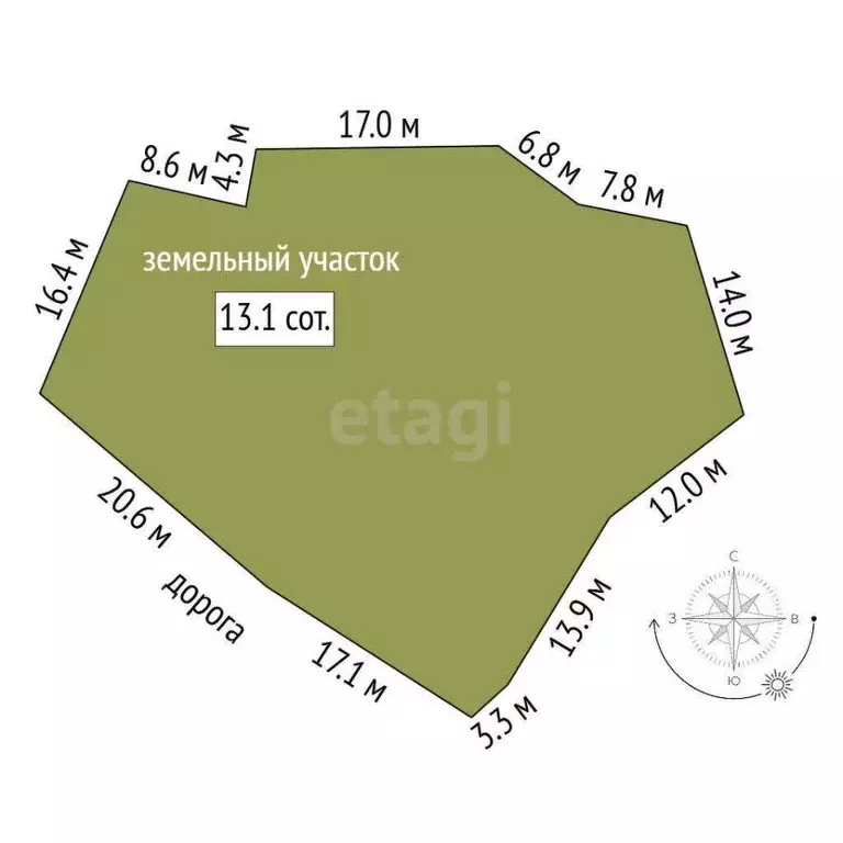 Участок в Крым, Ялта муниципальный округ, Гаспра пгт  (13.0 сот.) - Фото 2
