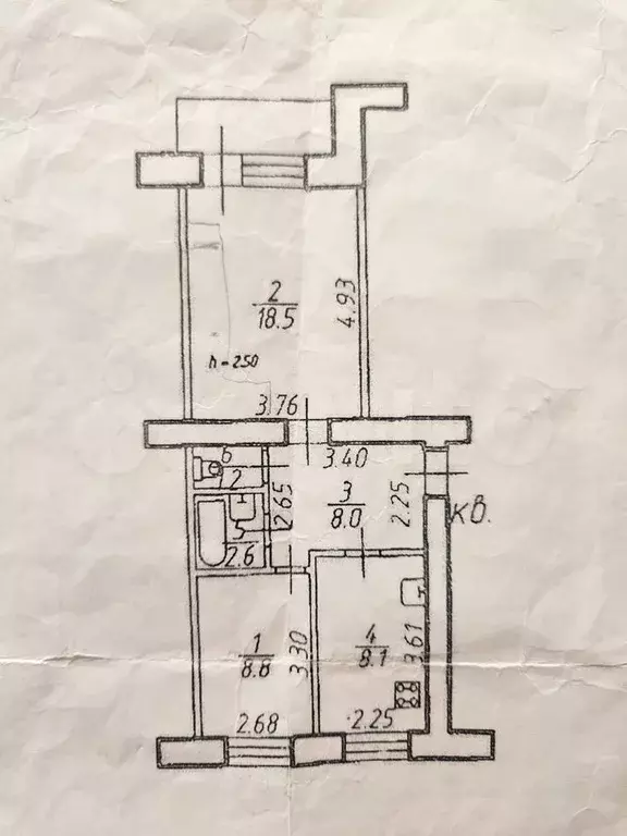 2-к. квартира, 50 м, 5/5 эт. - Фото 0