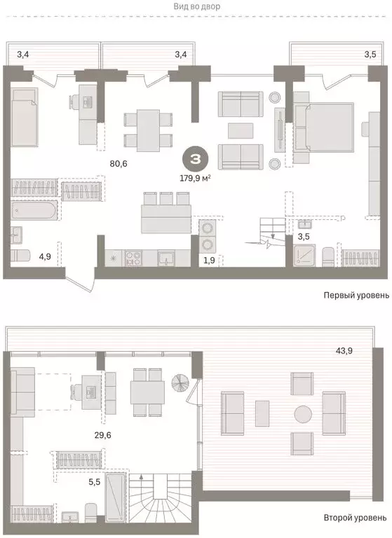 3-комнатная квартира: Тюмень, Причальная улица, 7 (180.1 м) - Фото 2