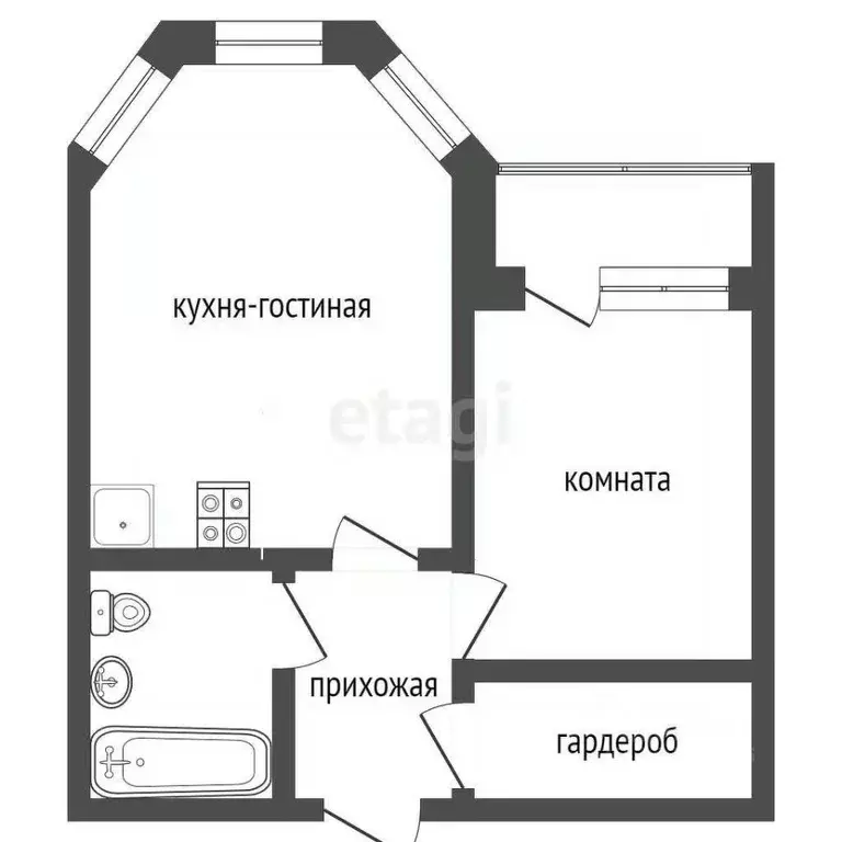 1-к кв. Тюменская область, Тобольск 7А мкр, 27 (49.0 м) - Фото 2