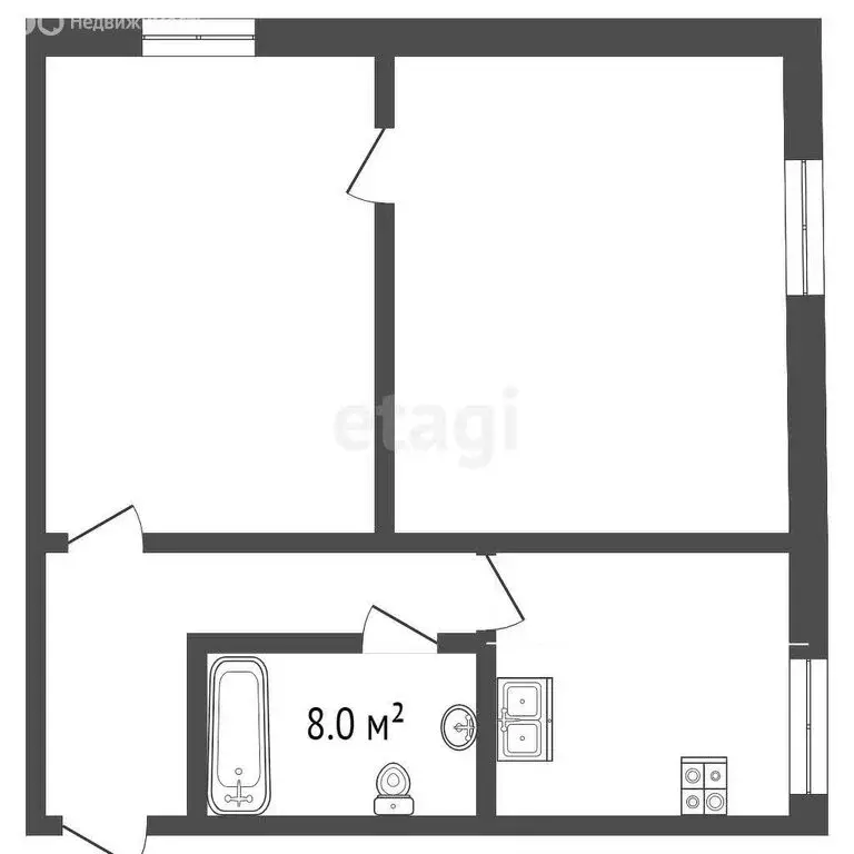2-комнатная квартира: Тамбов, Советская улица, 161 (42.7 м) - Фото 0