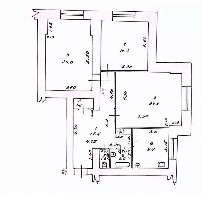 3-к кв. Татарстан, Казань ул. Лесгафта, 28а (91.2 м) - Фото 2