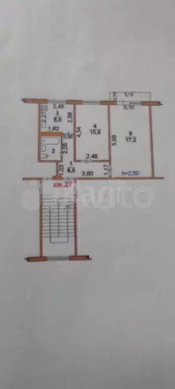 2-к. квартира, 43 м, 2/9 эт. - Фото 0