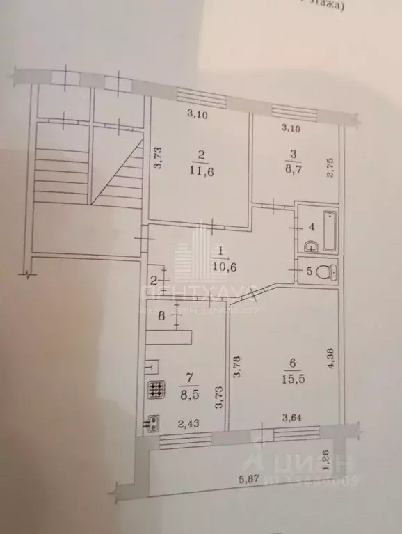 3-к кв. Владимирская область, Камешковский муниципальный округ, с. ... - Фото 2