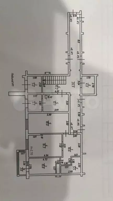 2-к. квартира, 65 м, 1/9 эт. - Фото 0