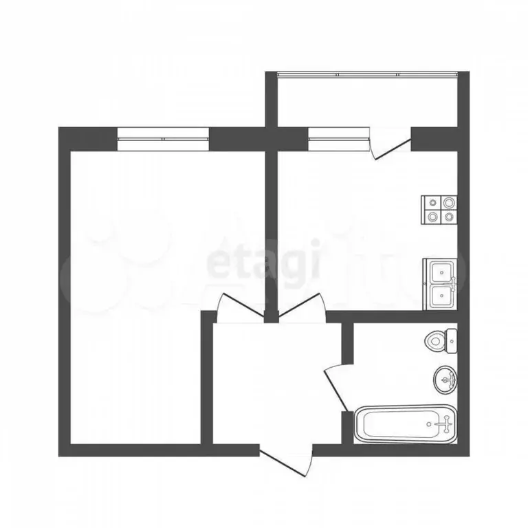 1-к. квартира, 40 м, 6/10 эт. - Фото 0