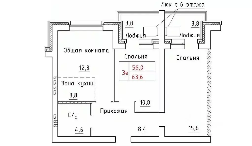 3-к кв. Новосибирская область, Новосибирский район, Мичуринский ... - Фото 1