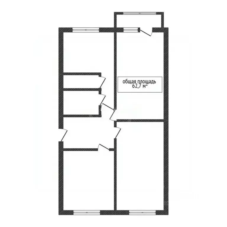 3-к кв. Брянская область, Сельцо проезд Горького, 8 (62.7 м) - Фото 2