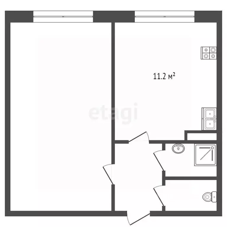 1-к кв. Ханты-Мансийский АО, Сургут ул. Пушкина, 16 (35.2 м) - Фото 1