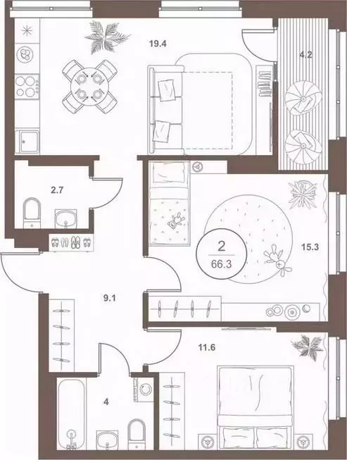 2-к кв. Пензенская область, Пенза Арбеково жилрайон, Дальнее Арбеково ... - Фото 1