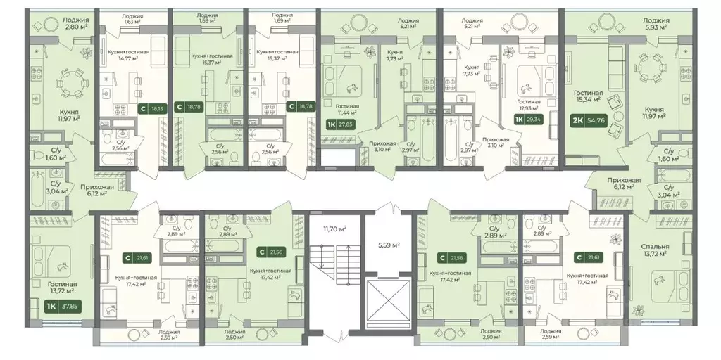 1-к кв. Краснодарский край, Краснодар ул. Шевцова, 6 (37.85 м) - Фото 1