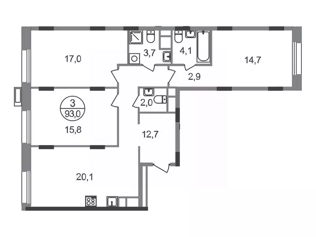 3-к кв. Московская область, Одинцовский городской округ, Заречье пгт ... - Фото 0