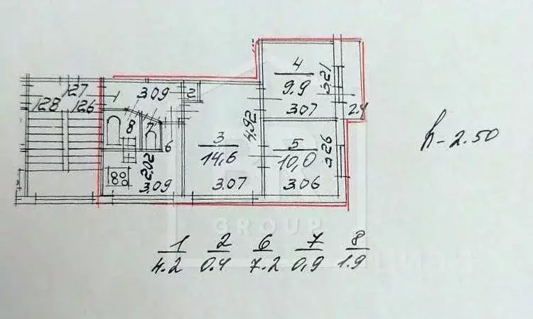3-к кв. Санкт-Петербург ул. Евдокима Огнева, 6К4 (49.1 м) - Фото 1