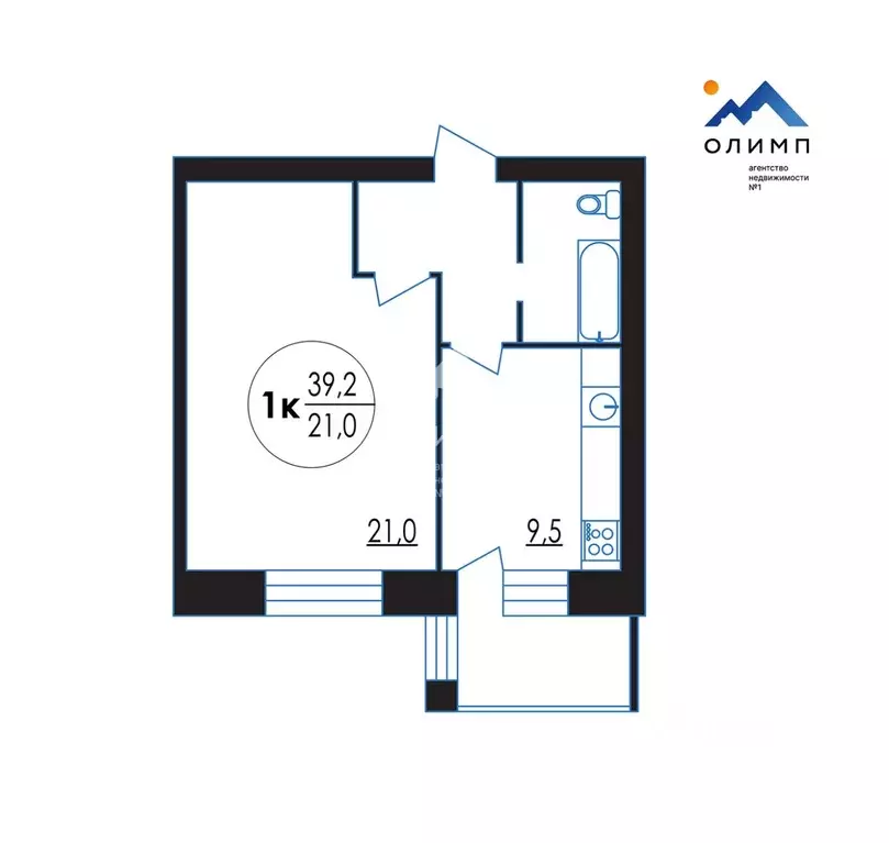 1-к кв. Вологодская область, Вологда Ярославская ул., 31Б (39.2 м) - Фото 2