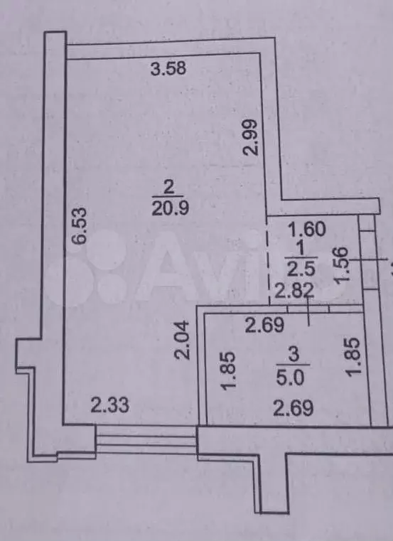 Квартира-студия, 28,4 м, 2/3 эт. - Фото 0