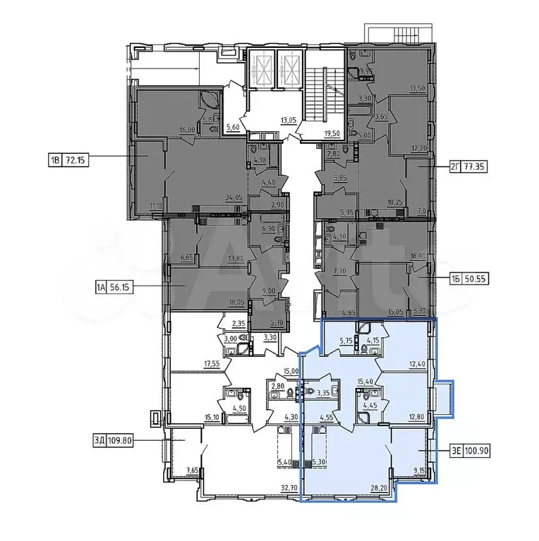 2-к. квартира, 101 м, 2/9 эт. - Фото 1