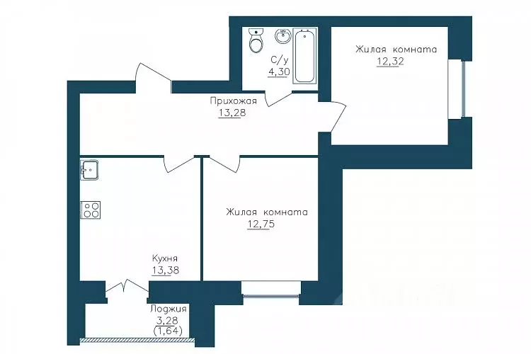 2-к кв. Вологодская область, Череповец 107-й мкр, ГринВилль жилой ... - Фото 1