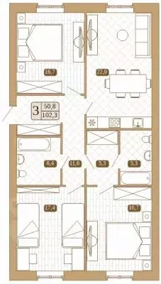 3-к кв. Московская область, Сергиев Посад Белый город жилой комплекс ... - Фото 1