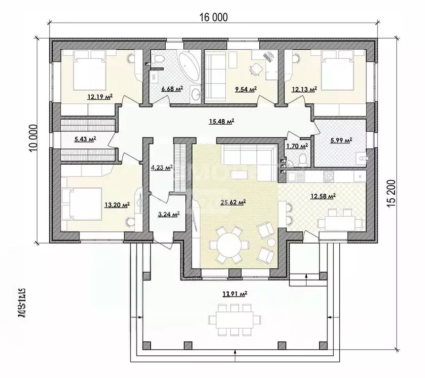 Дом в Алтайский край, Первомайский район, с. Фирсово ул. Лимонная (146 ... - Фото 1