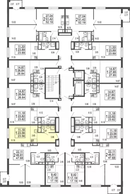 Студия Московская область, Лыткарино 6-й мкр, 15Д (24.1 м) - Фото 1
