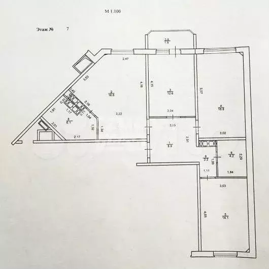 4-к. квартира, 85,6 м, 7/16 эт. - Фото 0
