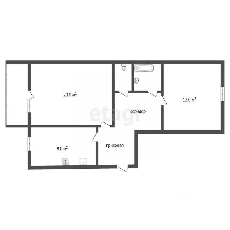 2-к кв. Воронежская область, Воронеж Ростовская ул., 26А (51.6 м) - Фото 2