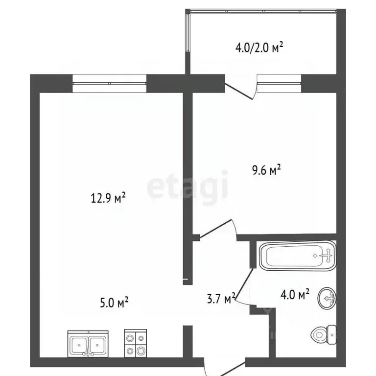 2-к кв. Алтайский край, Барнаул ул. Чернышевского, 189к4 (36.7 м) - Фото 2