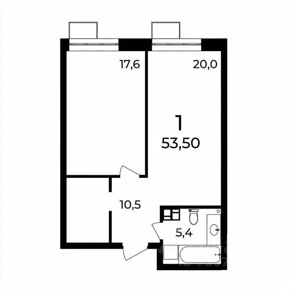 1-к кв. Нижегородская область, Нижний Новгород ул. Воровского, 8 (53.3 ... - Фото 1