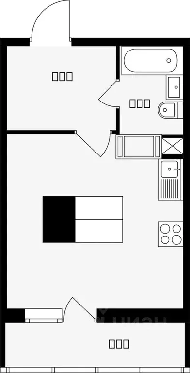 Студия Московская область, Подольск Красная Горка мкр, ул. Садовая, 14 ... - Фото 1