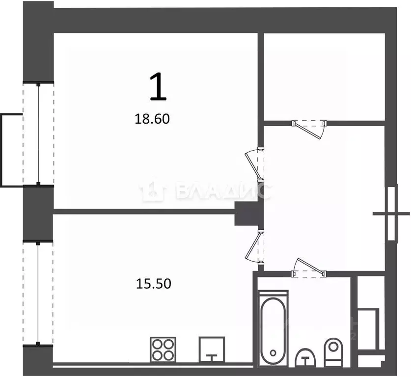 1-к кв. Москва Клинская ул., 2А (53.6 м) - Фото 1