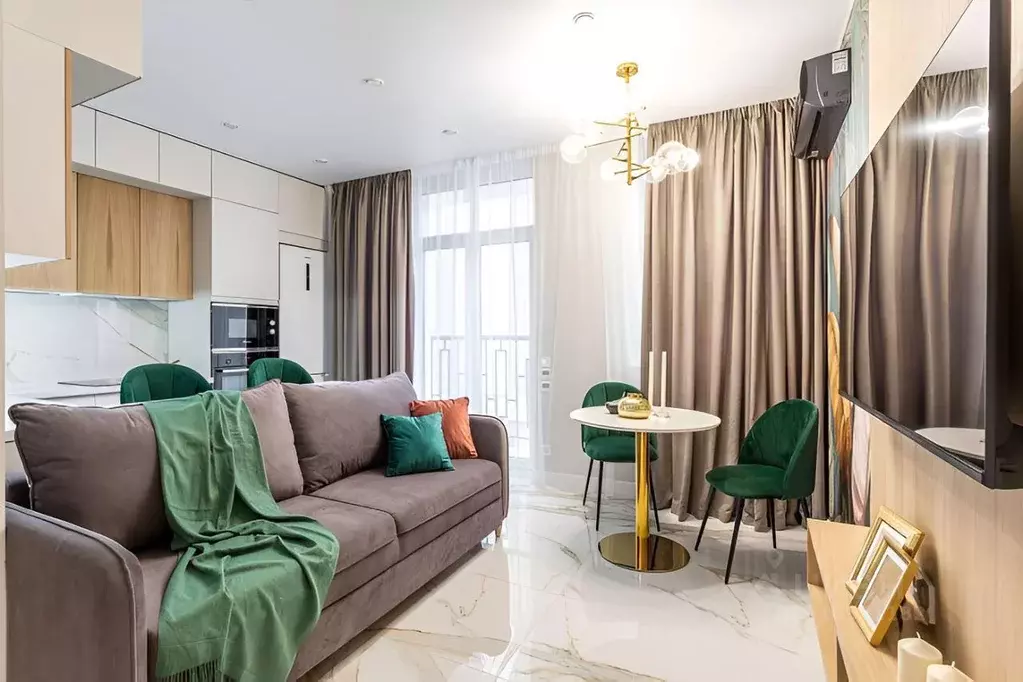 Квартира, 1 комната, 46.5 м - Фото 0