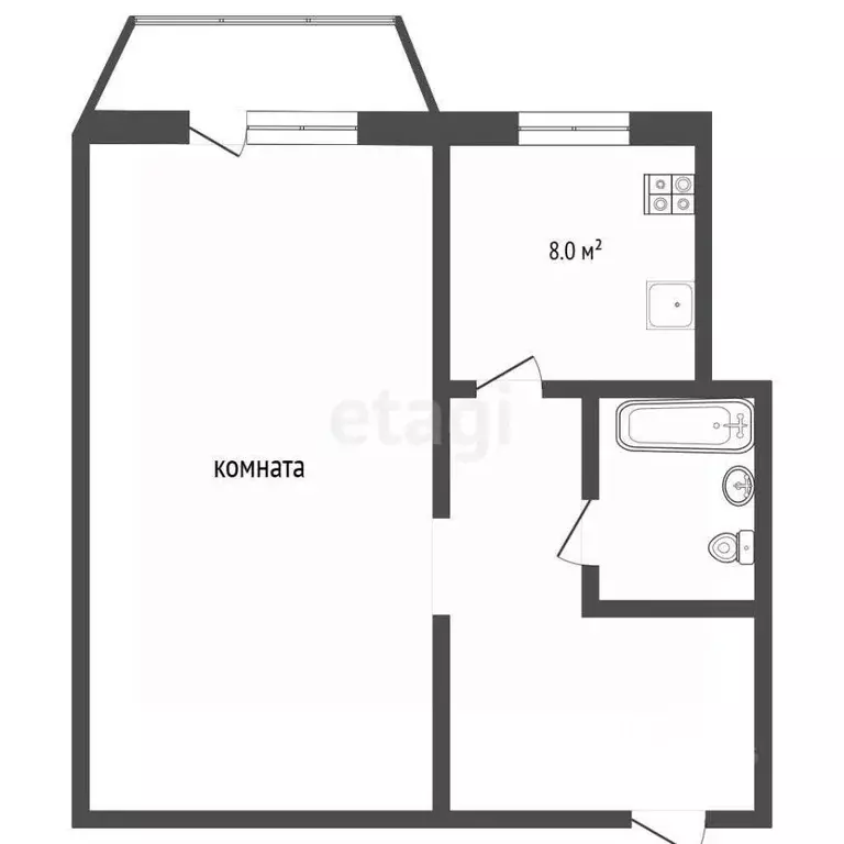 1-к кв. Москва, Москва, Московский г. ул. Бианки, 4к1 (37.8 м) - Фото 1